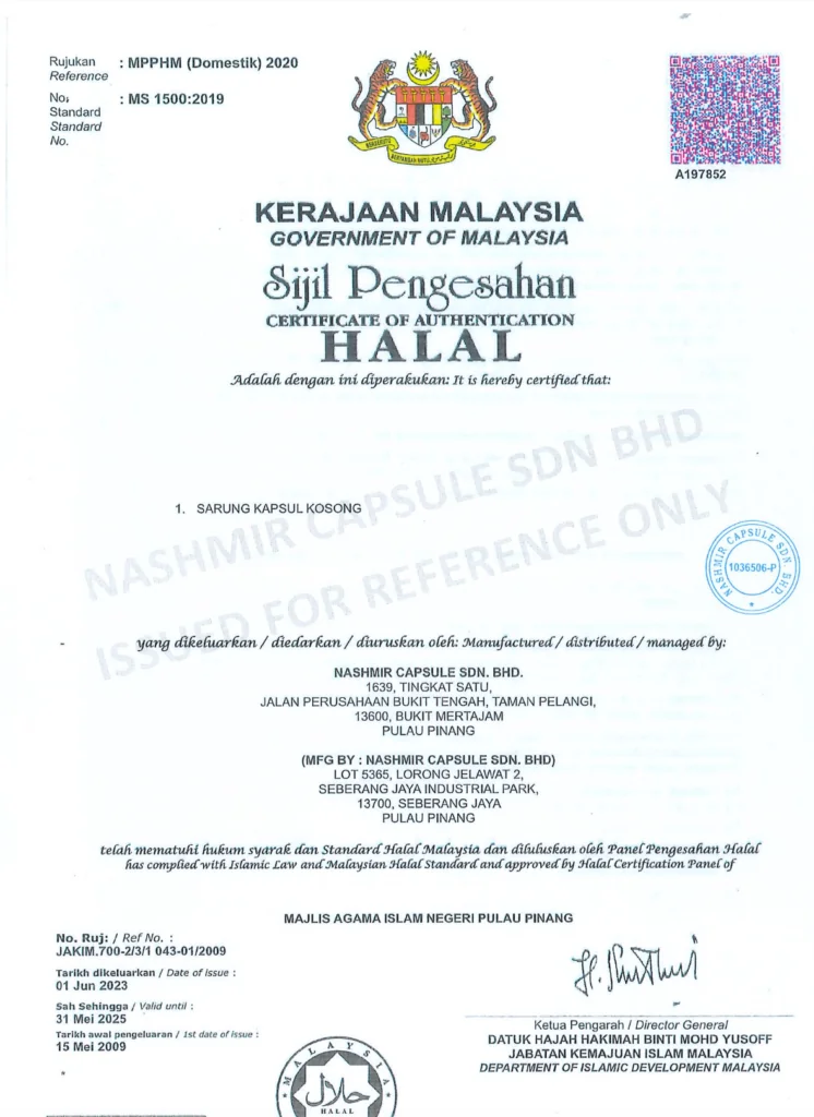 Sijil Halal Kapsul Gluvy Whitskyn